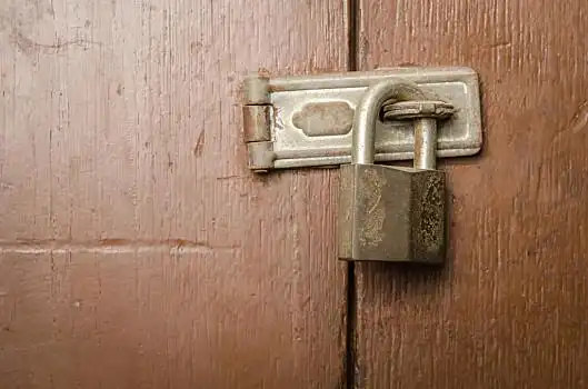 门锁,图像,老,门,锁住