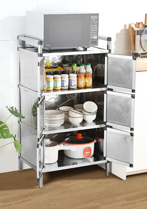 碗柜厨房柜农村厨房柜子收纳置物柜碗柜不锈钢橱柜农村家用小户型简易