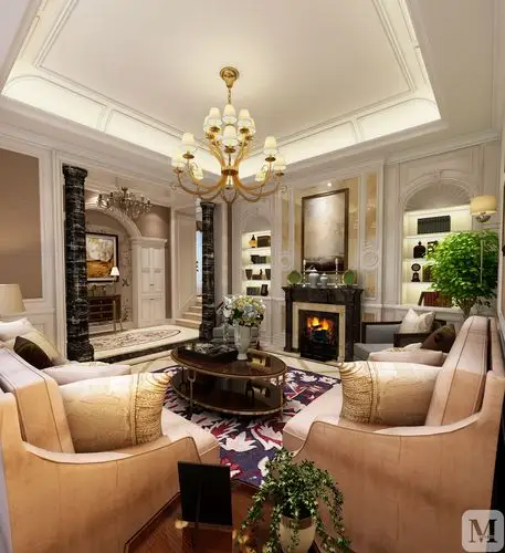 6万415㎡美式别墅装修中正公馆新古典风格别墅样板间-红星美凯龙家装