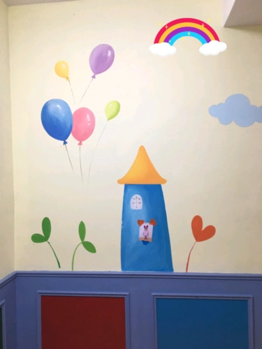 分享郑州的家装手绘背景墙 儿童房墙绘