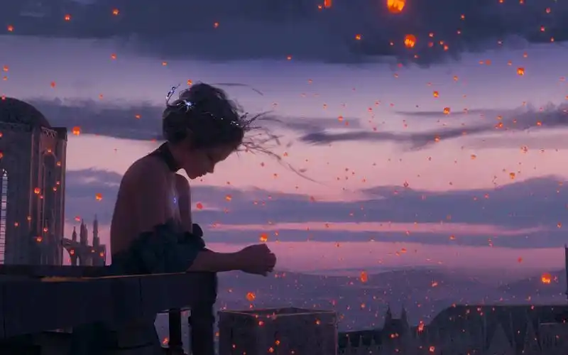 【5840x2160pro】动态壁纸 - 愿(作者wlop)