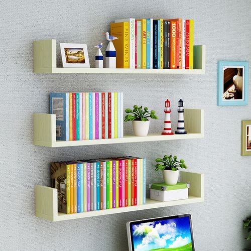 金耀u型书架创意电视墙壁上搁板隔板|机顶盒壁挂架|置物架|搁物架