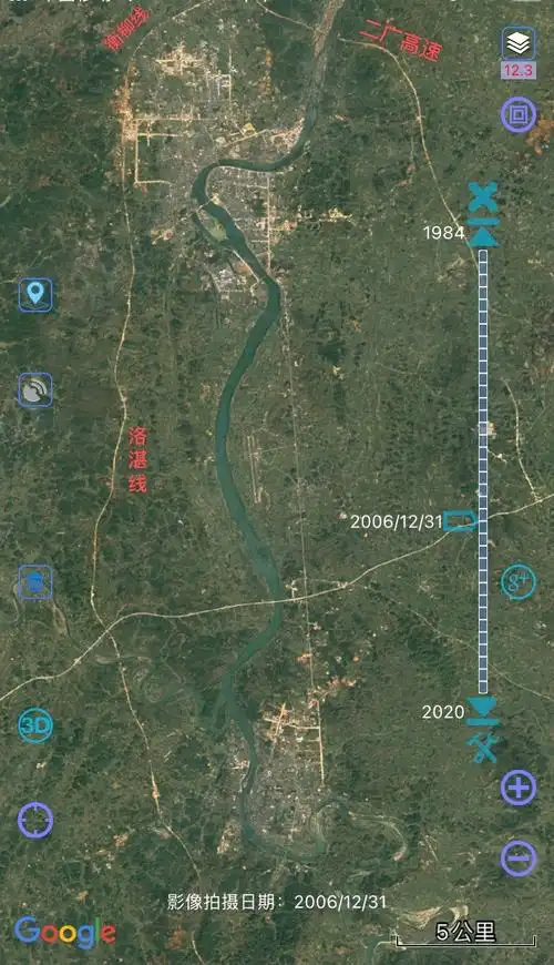 通过卫星地图了解永州城市的历史变迁