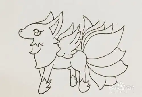 九尾狐怎么画