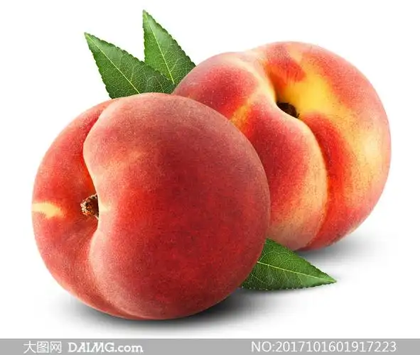 个头饱满圆润的俩桃子摄影高清图片_大图网图片素材