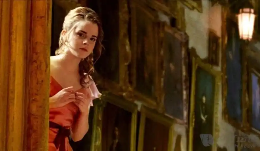 2005年《哈利波特与火焰杯》剧照    第一次穿上晚礼服亮相的赫敏,让