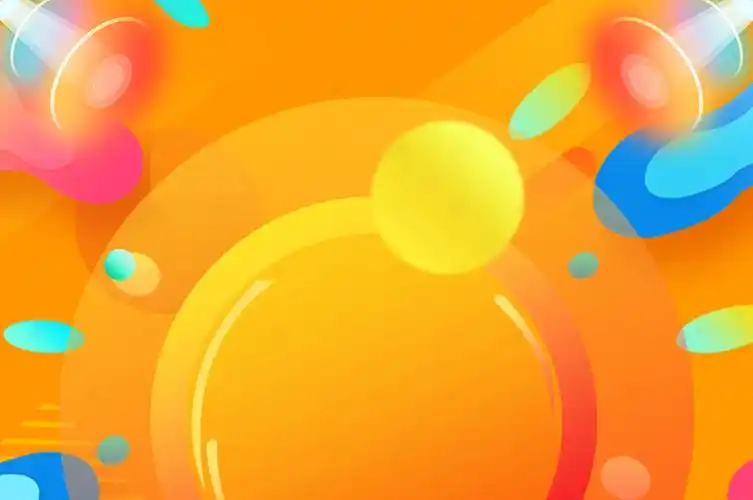 酷炫多彩店庆活动促销海报背景图片