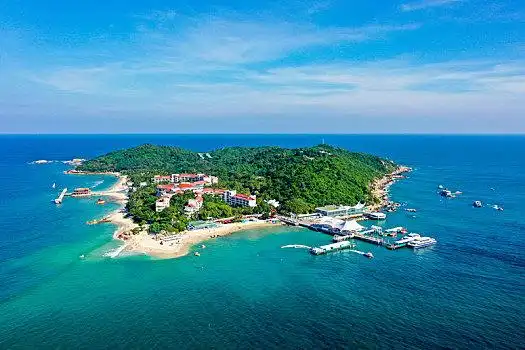 航拍海南三亚蜈支洲岛旅游区