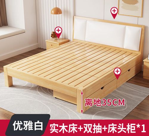 8m经济型单人床出租房用简易松木1.