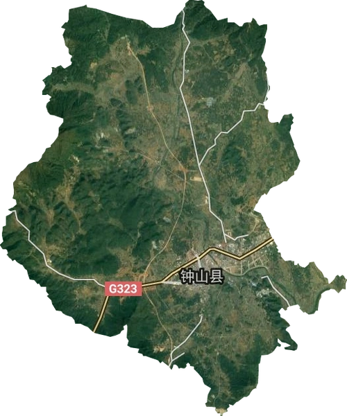钟山镇高清卫星地图
