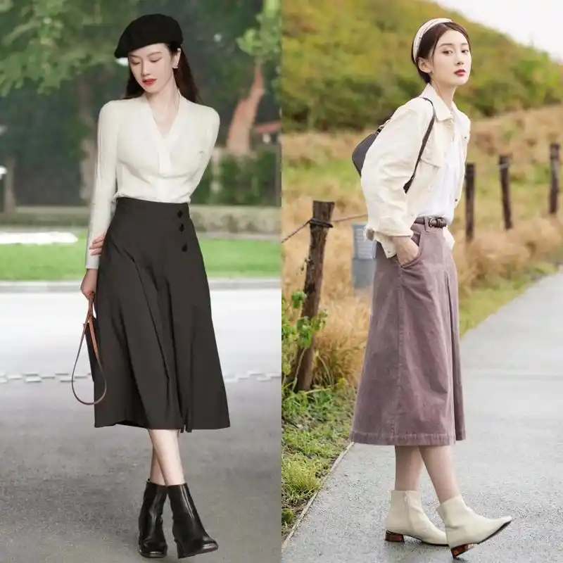 半身裙搭配什么鞋子更好看?掌握这些穿搭思路,显高又有女人味