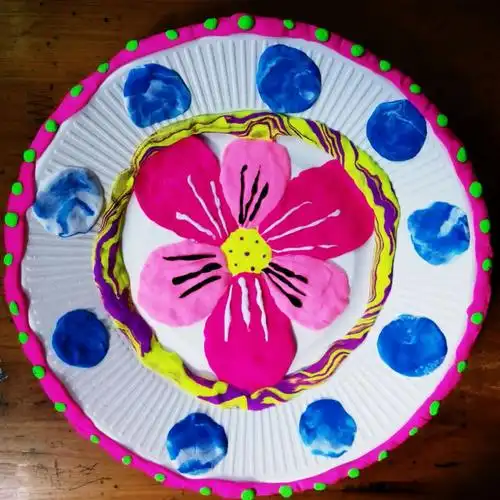 纸盘装饰(粘土)