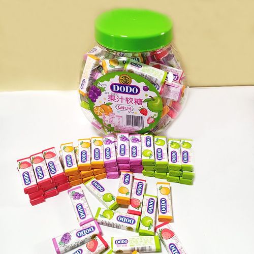 徐福记多嘟dodo果汁软糖桶罐装口嚼糖混合果味瑞士糖儿童零食