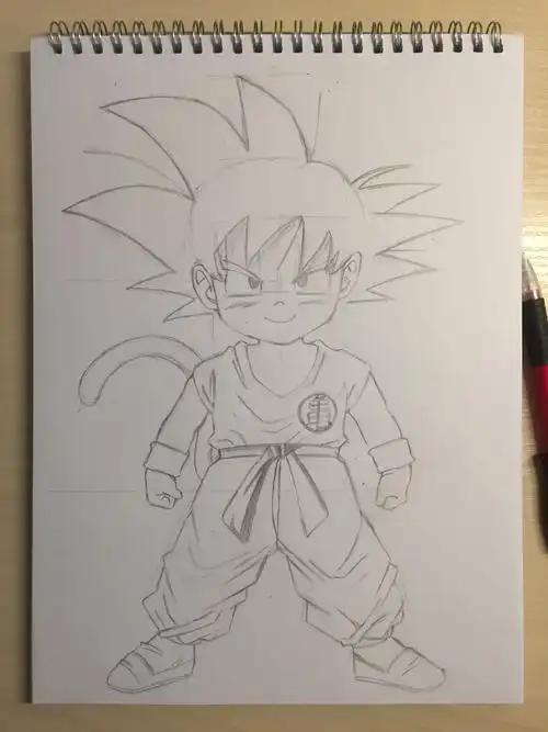 龙珠孙悟空-彩铅手绘