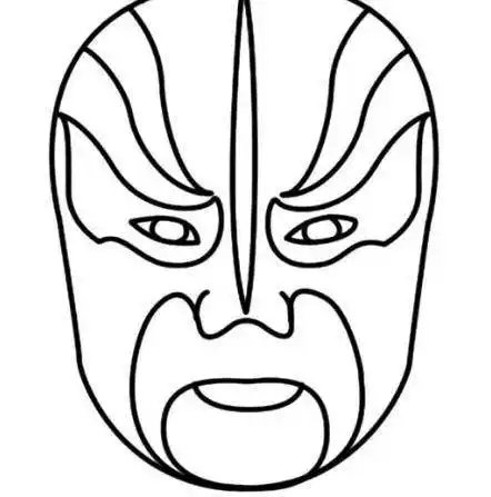 脸谱图片简笔画对称脸谱图片简笔画
