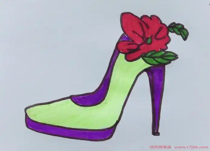 公主高跟鞋简笔画公主高跟鞋怎么画