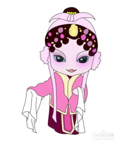 国粹京剧q版卡通京剧人物图解教程京剧人物简笔画怎么画步骤教程简笔