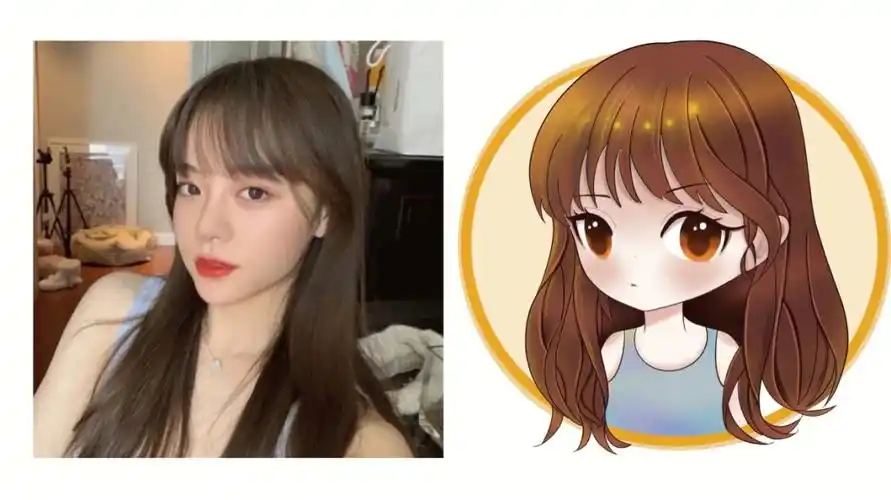 真人照片转q版卡通procreate手绘可约稿喔