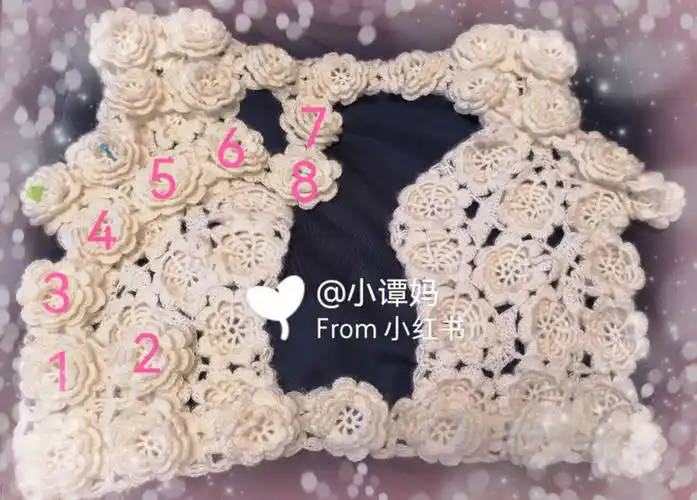 钩针玫瑰花开衫9