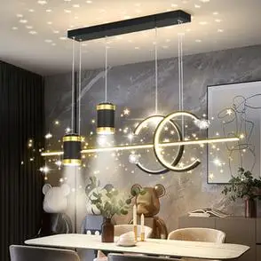 2023新款轻奢餐吊灯简约现代餐厅灯饰网红北欧饭厅吧台灯中山灯具
