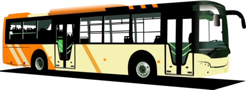 大型车大巴车公交车矢量图