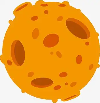 黄色卡通立体星球