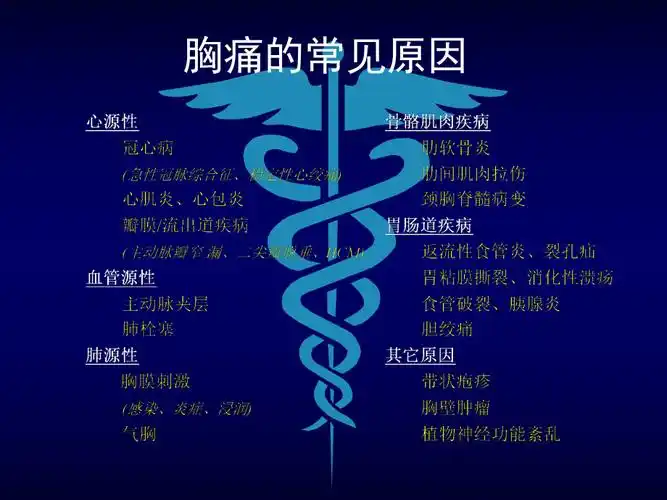 胸痛的常见原因分析ppt参考幻灯片