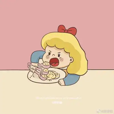 胖嘟嘟可爱女生吃东西 头像 原野趣