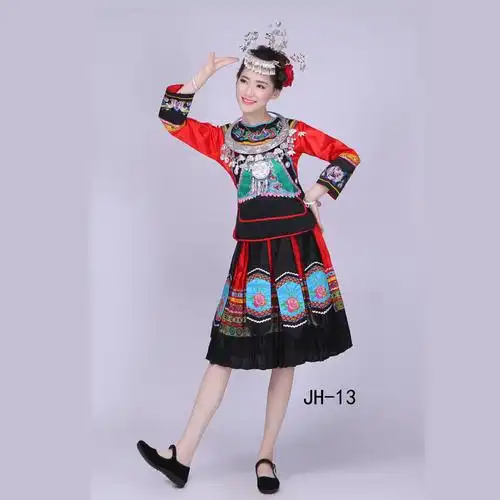 贵州苗族服装少数民族演出演出服服饰云南瑶族舞蹈民族服装