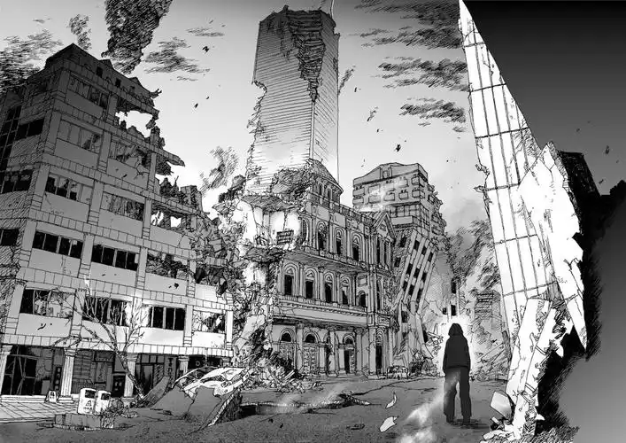 有个人站着望着废墟.求各位街坊帮忙.