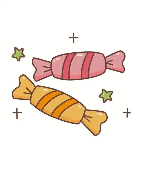 可爱的糖果简笔画