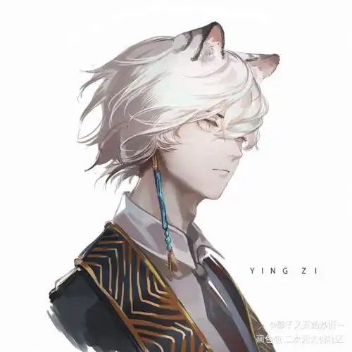 银灰_明日方舟银灰日系头像绘画作品