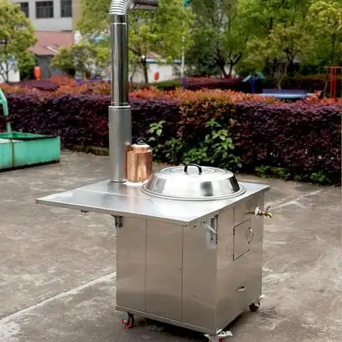 家用不锈钢移动灶台柴火土灶大锅灶节能便携户外野营烧柴炉具批发