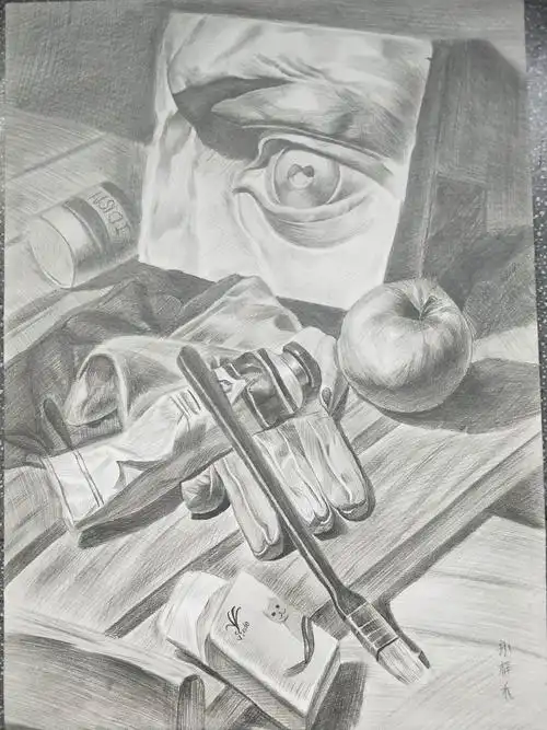 实力美术工作室2020美术成绩,初三参加美术考试的学生全部通过,部分