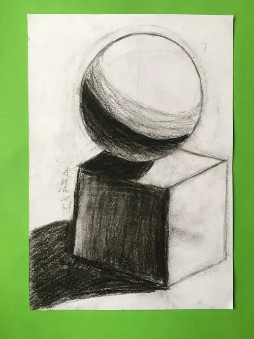 2019年春季考级素描初级班第六课—两个几何体组合