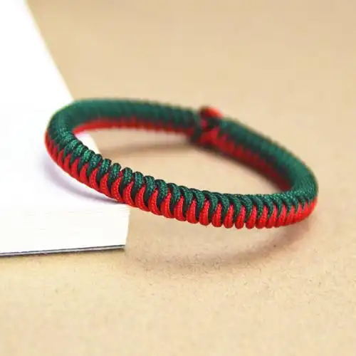 2022虎年九乘金刚结红绿好运手链女手工编织男情侣款手绳