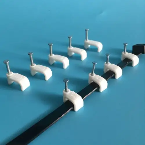 10mm方型钢钉线卡 固定夹 电缆固定夹 电源线扣 压线扣 线卡线夹