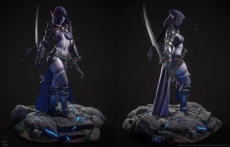 暗夜精灵刺客_美食家汉尼拔作品_角色/人物/生物_cg模型网