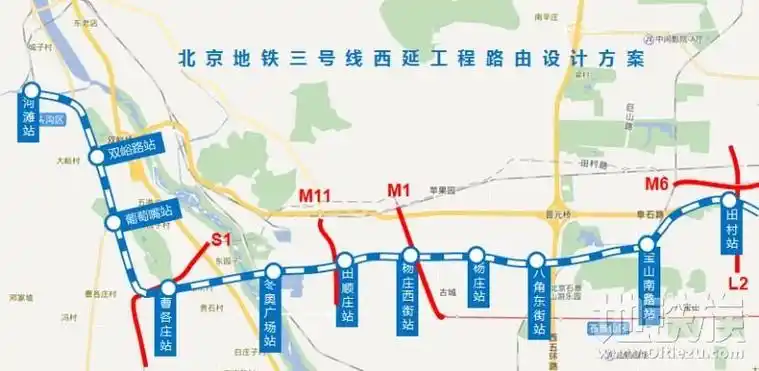 门头沟到通州地铁规划