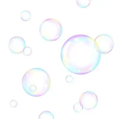 梦幻彩色透明泡泡特效元素