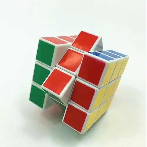 白底六色三阶魔方2306 儿童益智玩具 比赛专用三阶魔方