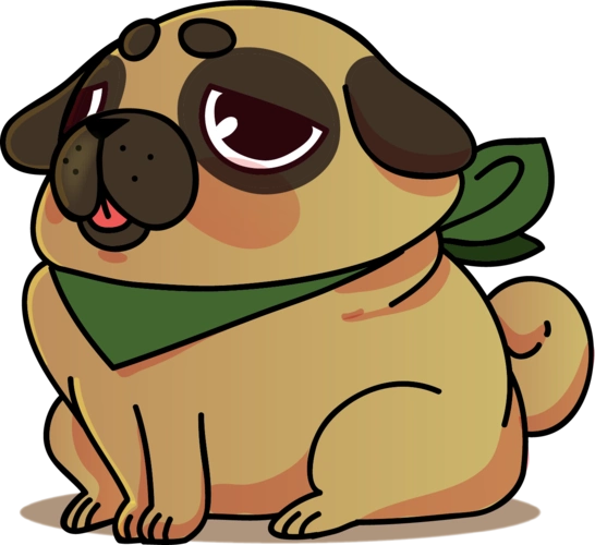 卡通手绘动物可爱小狗哈士奇狗狗