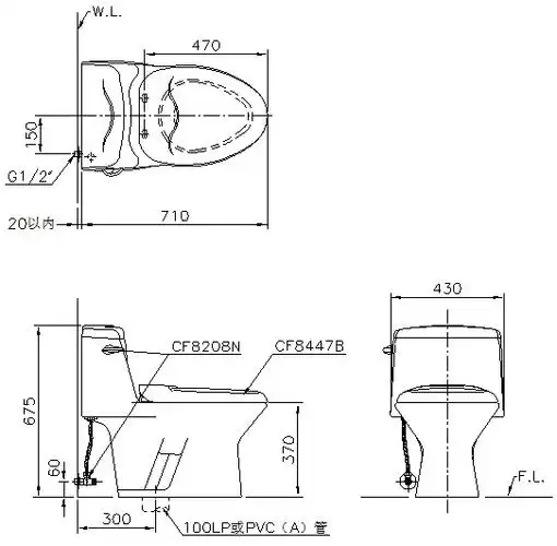 谁有马桶详细尺寸图纸,需要拿来自己练习作图的,急求