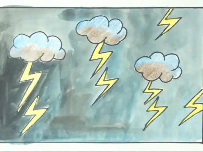 简笔画闪电几分钟就学会