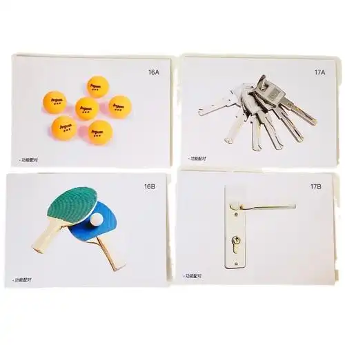 功能关联配对卡片儿童孤独症自闭症迟缓语言康复训练aba教学教具