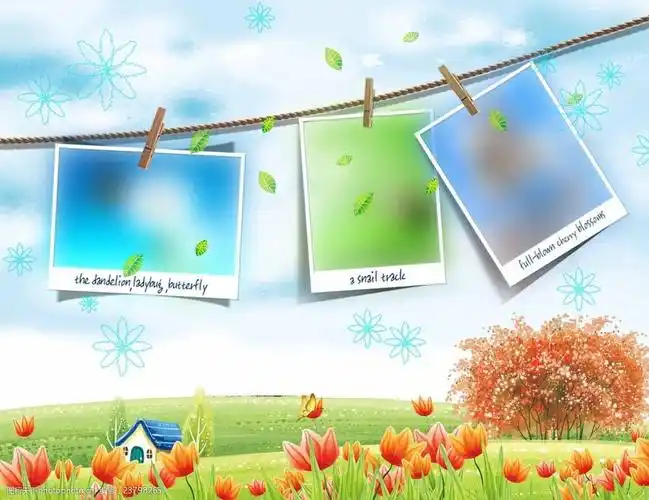 卡通相册模板图片-图行天下图库