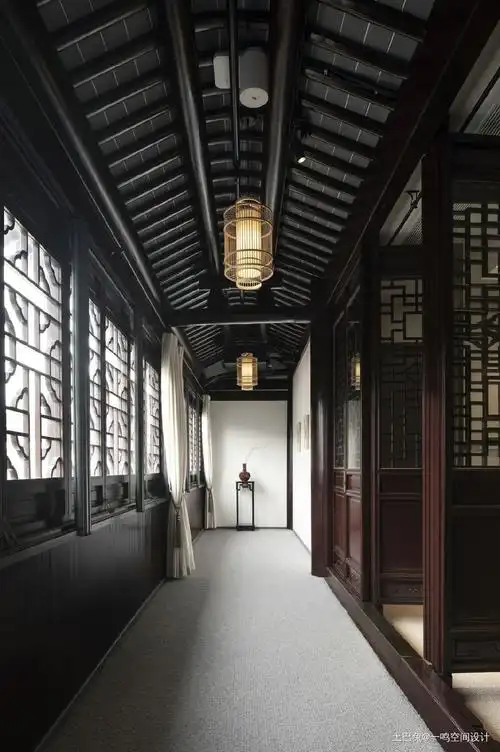 2441㎡江南庭院中式设计最有格调!玄关中式现代玄关设计图片赏析