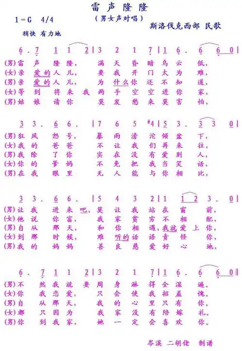 雷声隆隆 斯洛伐克民歌
