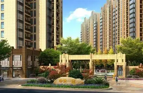 园林景观效果图小区大门psd素材文本