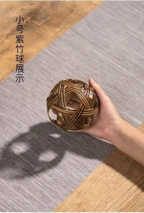 斯派德 手工编织蹴鞠球古代天然藤球竹篾绣球道具装饰制作工艺品足球